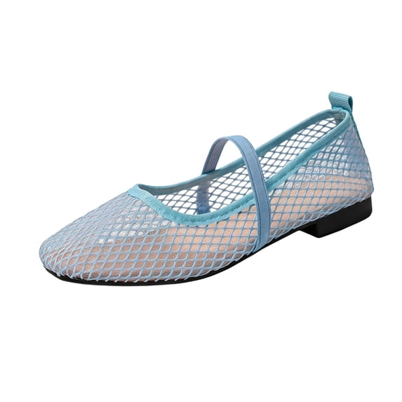Gpaecead Women's Mesh Mary Jane Flats Breathable Lightweight Slip On ...