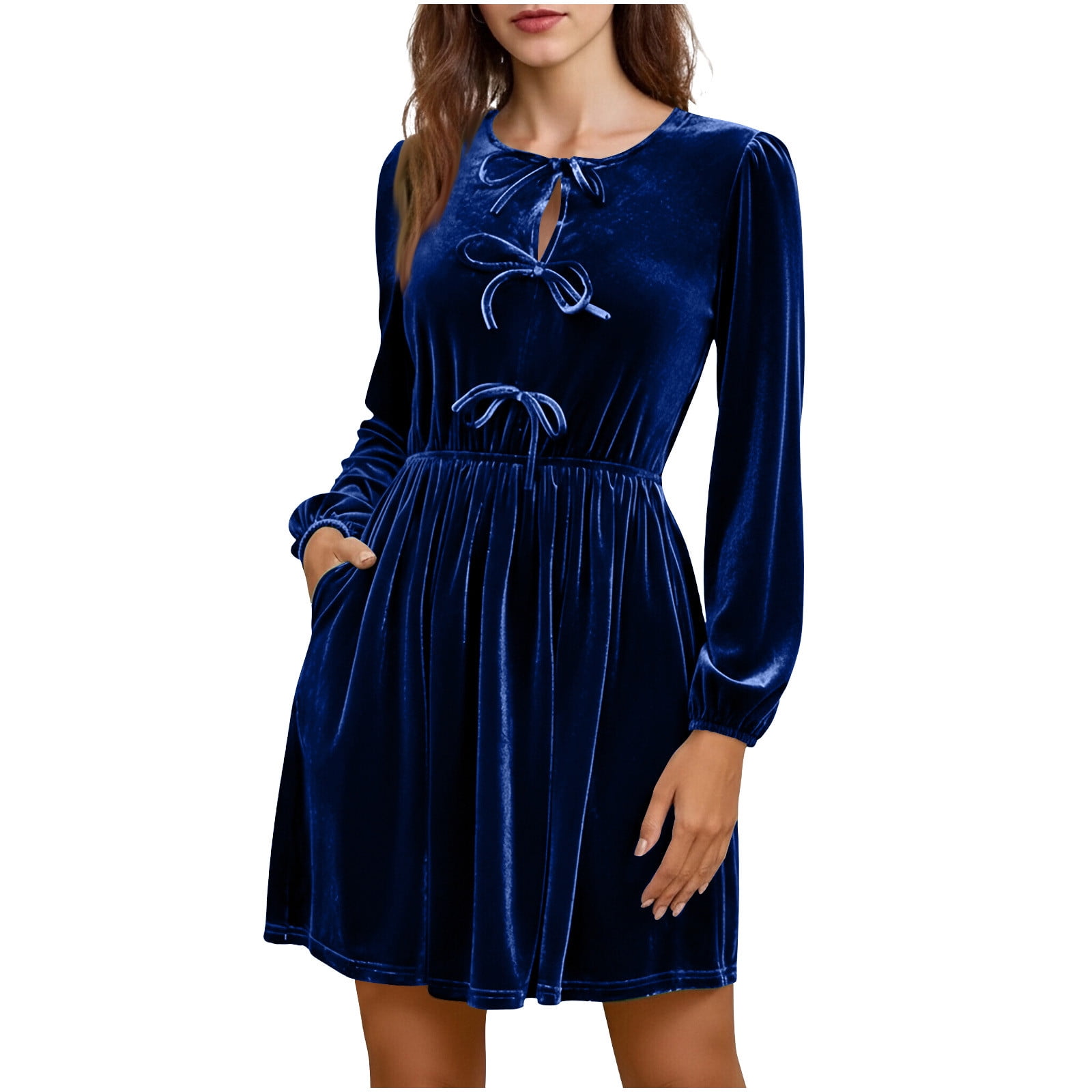 empire cut maxi dress Long Sleeve Waist Black Midi Dress - Size:US  18W plus size birthday dress