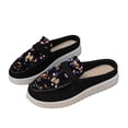 thumbnail image 1 of Gpaecead Women's Sequin Bell Tassels Flat Mules Faux Suede Slip On Cushioned Non Slip Shoes For Commute And Casual, A-Gold, 1 of 8