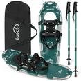 thumbnail image 1 of Gpeng 3-in-1 Xtreme Lightweight Terrain Snowshoes for Men Women Youth Kids, Light Weight Aluminum Alloy Terrain Snow Shoes with Crampon Protector, Trekking Poles and Carrying Tote Bag, 25", 1 of 7