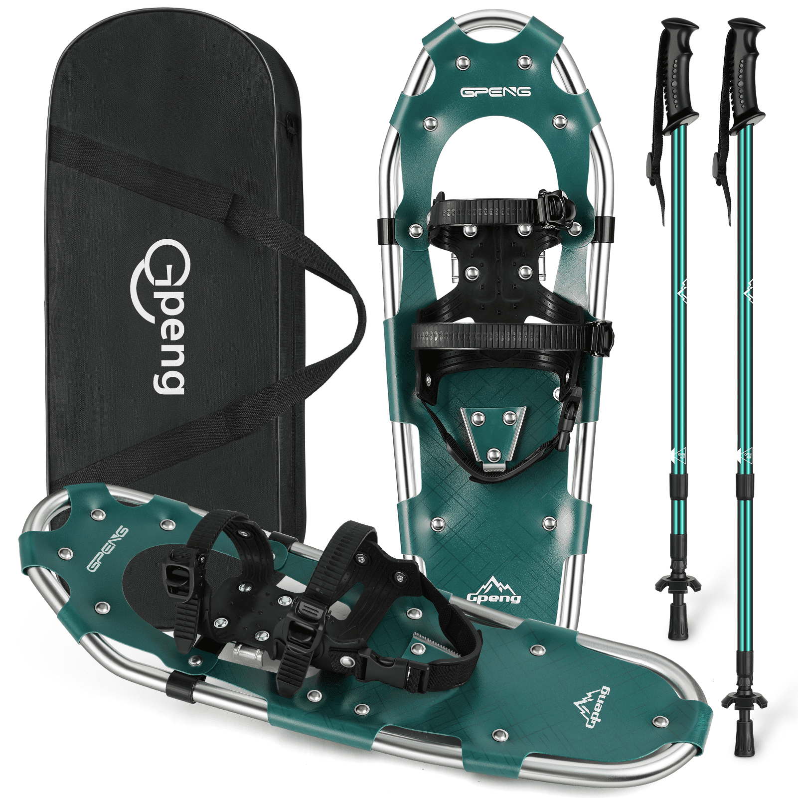 Gpeng 3in1 Xtreme Lightweight Terrain Snowshoes for Men Women Youth Kids, Light Weight