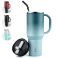 thumbnail image 1 of Gpeng 40 oz Tumbler with Handle, Water Bottles with Straw Lid, Aquamarine, 1 of 8