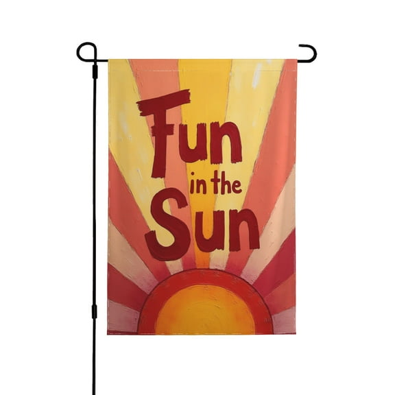 Gpghe Summer Garden Flag Vintage Fun In The Sun Vertical Double Sided For Outside Seasonal Farmhouse Yard Lawn Outdoor Decorations 12.5 X 18 Inch