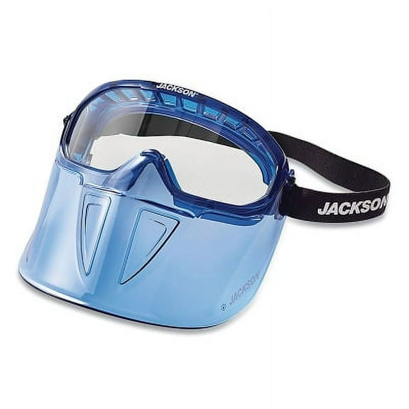 Gpl500 Series Premium Goggle With Detachable Face Shield, Blue Frame, Af, Clear | Bundle of 5 Each