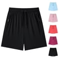 thumbnail image 1 of Gpoecd Cargo Shorts Women Summer Casual Waist Outdoor Beach Shorts with Zipper Pockets for Running and Travel Sweatpant Shorts Black,XXL, 1 of 9