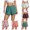 thumbnail image 1 of Gpoecd Casual Athletic with Built in Liner High Waist Loose Fit Yoga Running Workout Comfortable Breathable Summer Sweatpant Shorts Women Plus Size Cargo Sweatpants for Women Green,S, 1 of 5