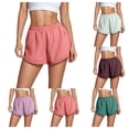 thumbnail image 1 of Gpoecd Casual Athletic with Built in Liner High Waist Loose Fit Yoga Running Workout Comfortable Breathable Summer Sweatpant Shorts Women Plus Size Cargo Sweatpants for Women Hot Pink,M, 1 of 5
