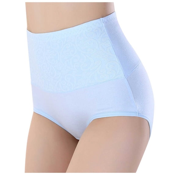 Gpoecd Plus Size Panties Women Spring High Waist Shapewear Shorts Womens Plus Size Underwear 02_Light Blue,L