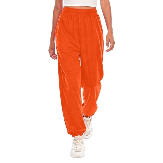Gpoecd Straight Leg Sweatpants for Women Women'S High Waist Jogger Pants Athletic Track Pants with Pockets Adjustable Elastic Ankle Loose Fit for Yoga Running Casual Exercise Pants for Women RD3,XXL