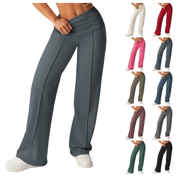 Gpoecd Sweatpants for Women High Waisted Wide Leg Pants Soft Casual Trousers Elastic Comfort Fit Flowy Joggers for Outdoor Running Yoga Womens Athletic Pants Blue,L