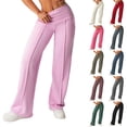 thumbnail image 1 of Gpoecd Sweatpants for Women High Waisted Wide Leg Pants Soft Casual Trousers Elastic Comfort Fit Flowy Joggers for Outdoor Running Yoga Womens Athletic Pants Pink,S, 1 of 4