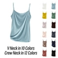 thumbnail image 1 of Gpoecd Tank Tops with Built in Bras Women Soft Strap Camisole for Home and Casual Wear Comfortable Layering All Season Basic with Camisoles for Women 01_Light Blue,M, 1 of 3