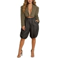 thumbnail image 1 of Gpoecd Wide Leg Shorts for Women Fashion Casual Loose Boho Palazzo Shorts with Elastic Waist and for Summer Outdoor Wear Sweatpant Shorts Black,L, 1 of 3