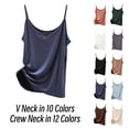 thumbnail image 1 of Gpoecd Womens Casual Camisole Tank Top for Home and Leisure Comfortable Strap Design Versatile Layering Soft Breathable All Season Wear Built In Bra Tank Tops for Women 02_Dark Blue,XXL, 1 of 3