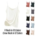 thumbnail image 1 of Gpoecd Womens Casual Camisole Tank Top for Home and Leisure Comfortable Strap Design Versatile Layering Soft Breathable All Season Wear Built In Bra Tank Tops for Women 02_White,L, 1 of 3