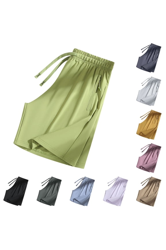 Womens Casual Shorts Lightweight Casual Capri Pants Soft Breathable Stretch Ankle Length Trousers for Everyday Comfort Sweatpant Shorts Green,S