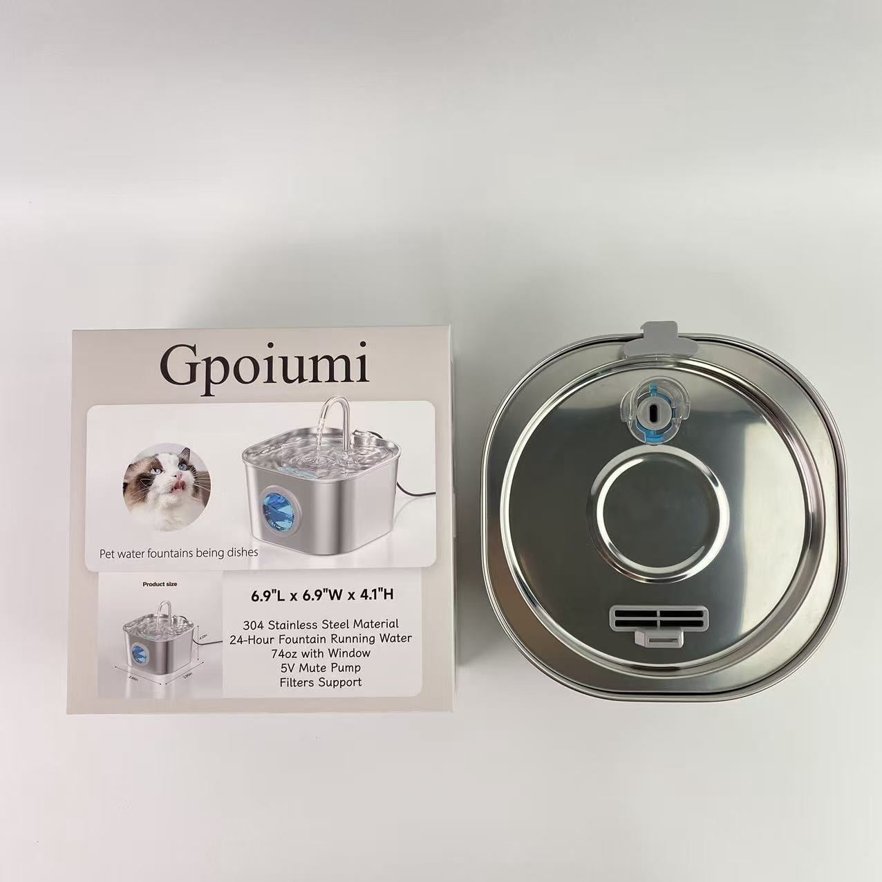 Gpoiumi Pet water fountains being dishes,95oz/2.8L Pet Fountain, Automatic Cat Water Fountain Dog Water Dispenser with Replacement Filters, Gifts for Christmas, Cats, Dogs, Multiple Pets