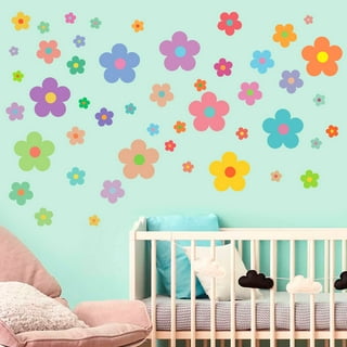$2/mo - Finance 36PCS Daisy Wall Decal White Daisy Decals Flower Wall  Decals Peel and Stick Retro White Daisy Flower Wall Stickers Vinyl Wall Floral  Decals for Kids Nursery Bedroom Classroom Office