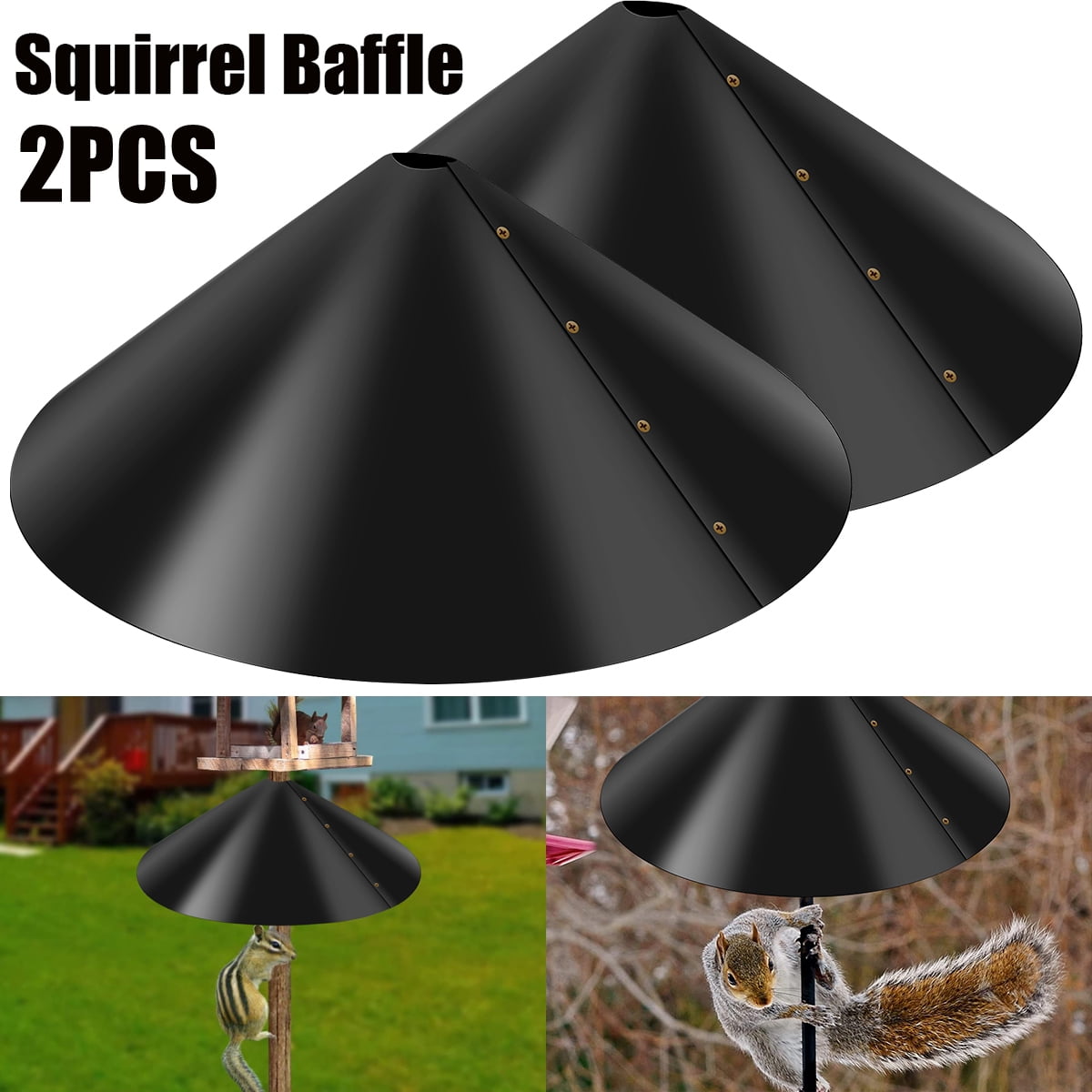 Gpoty 18 inch Wrap Around Metal Squirrel Baffle,Proof Baffles Durable