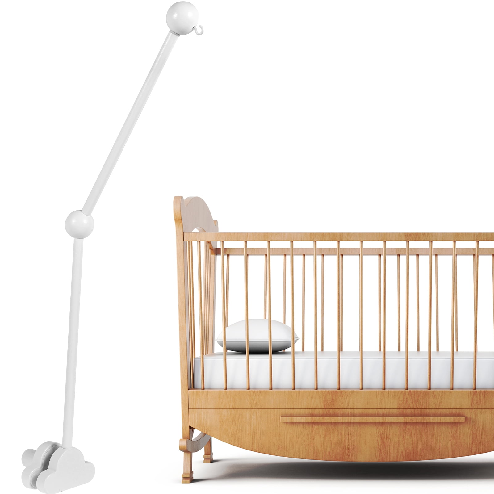Gpoty 27inch Wooden Mobile Arm Baby Crib Mobile Arm,Wooden Crib Mobile