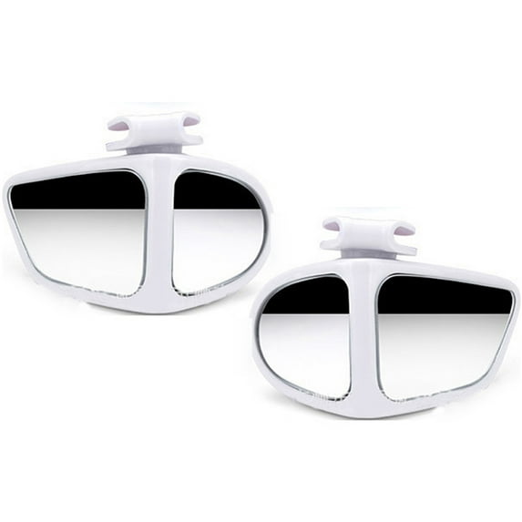 Ghopy 2Pcs 360 Degree Rotatable 2 Side Car Blind Spot Convex Mirror Rearview Mirror Auxiliary Mirror Automobile Exterior Rear View Reversing Parking Mirror Safety Driving