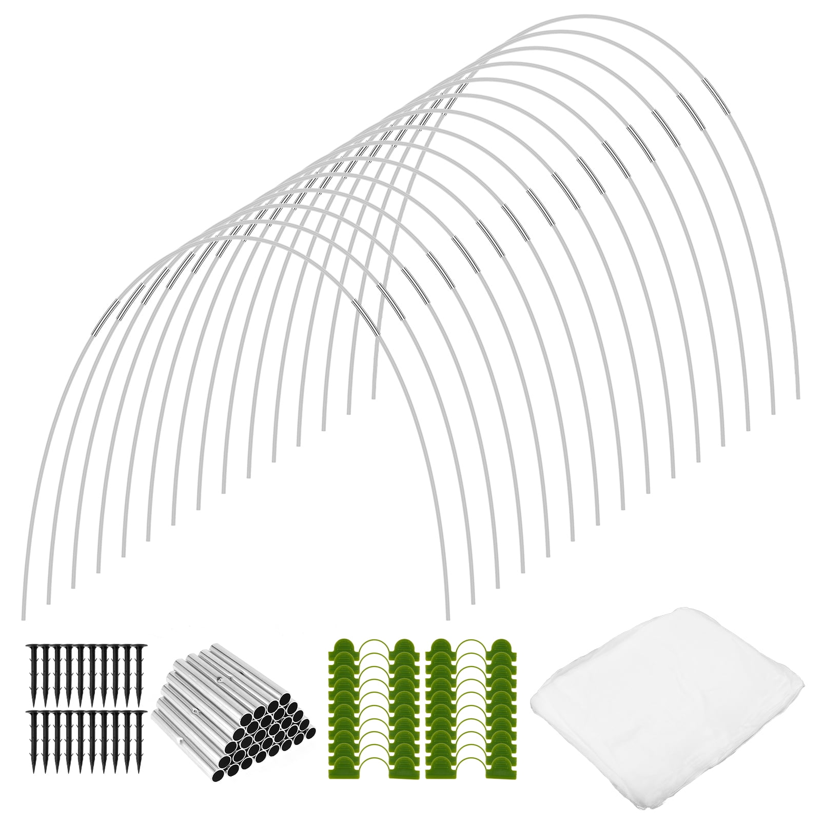 Gpoty 30/15Pcs Garden Hoops Bracket Kit,Greenhouse Hoop Garden Netting