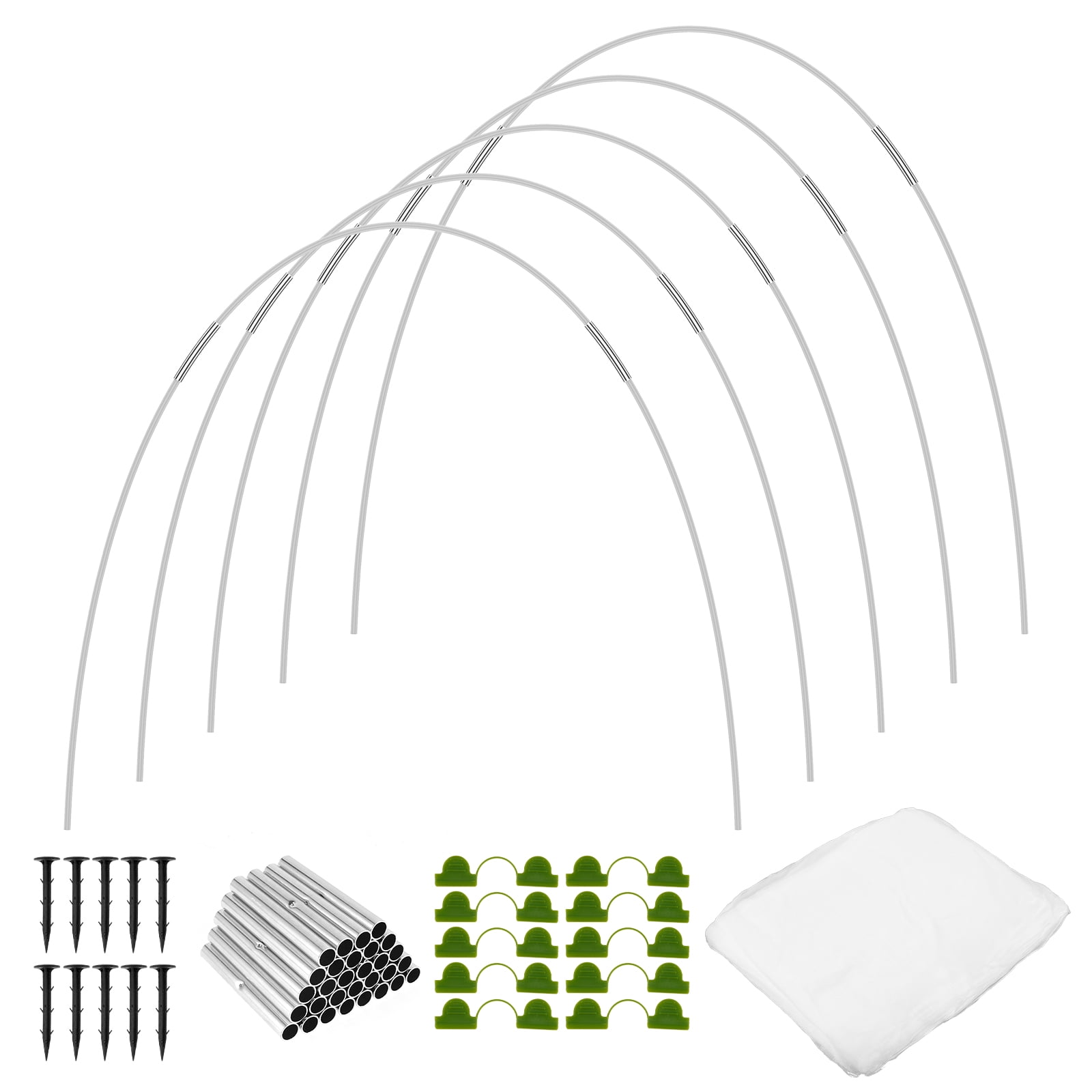 Gpoty 30/15Pcs Garden Hoops Bracket Kit,Greenhouse Hoop Garden Netting