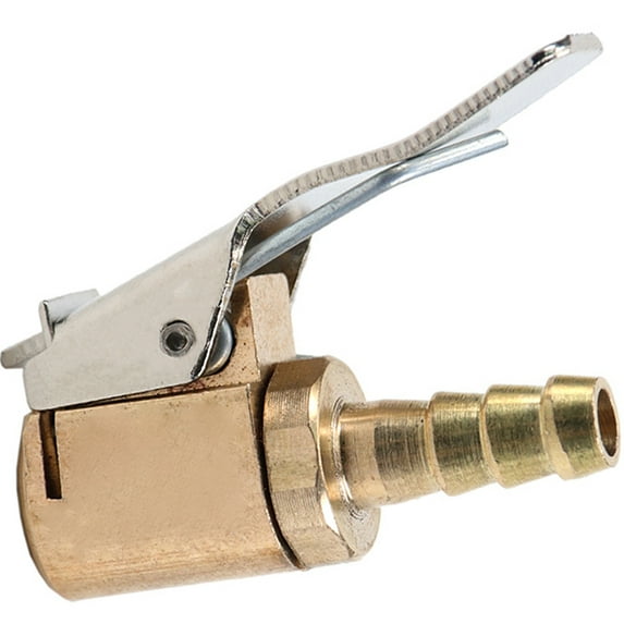 Gpoty Car Air Pump Thread Nozzle Adapter Tire Air Chucks Car Inflator Valve Connector Clamp Car Tire Inflator Valve Connector Car Tyre Quick Release Adapter Connector Brass Clip-on 6mm/8mm