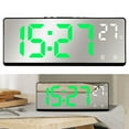 Gpoty Large Alarm Clock 6.8" LED Digital display Dual Alarm with Temperature and Date for