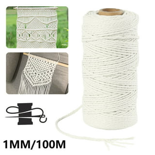 OAVQHLG3B Natural Macrame Cord Cotton Cord,2mm x 100 yards String Cord  Colored Cotton Rope Craft Cord for DIY Crafts Knitting Plant Hangers  Christmas Wedding D茅cor 