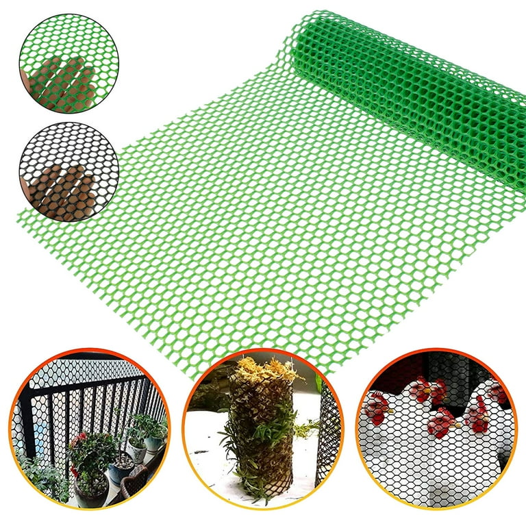Gpoty Plastic Fence Mesh , 300X40CM Chicken Wire Fence , Mesh Durable and  Lightweight Fencing Wire Chicken Wire Frame Floral Netting for Crafts