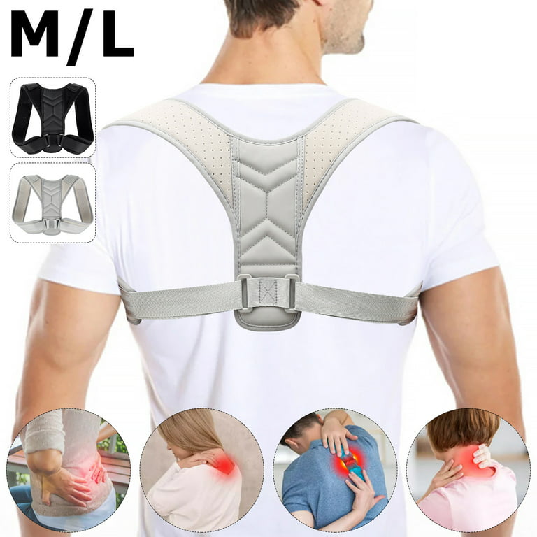 Gpoty Posture Corrector for Men and Women Adjustable Upper Back Brace  Breathable Comfy Support Straightener Pain Relief Upper Spine Support for