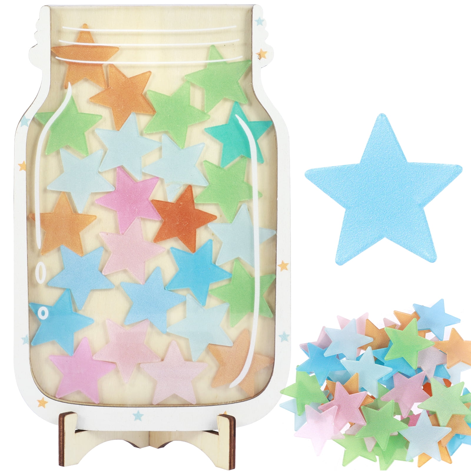 Gpoty Reward Jar Kit Classroom Reward Jars for Kids Wooden Positive