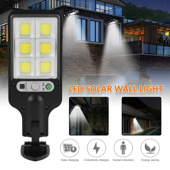 Gpoty Solar Powered 6LED PIR Motion Sensor Wall Security Light Garden Outdoor Lamp