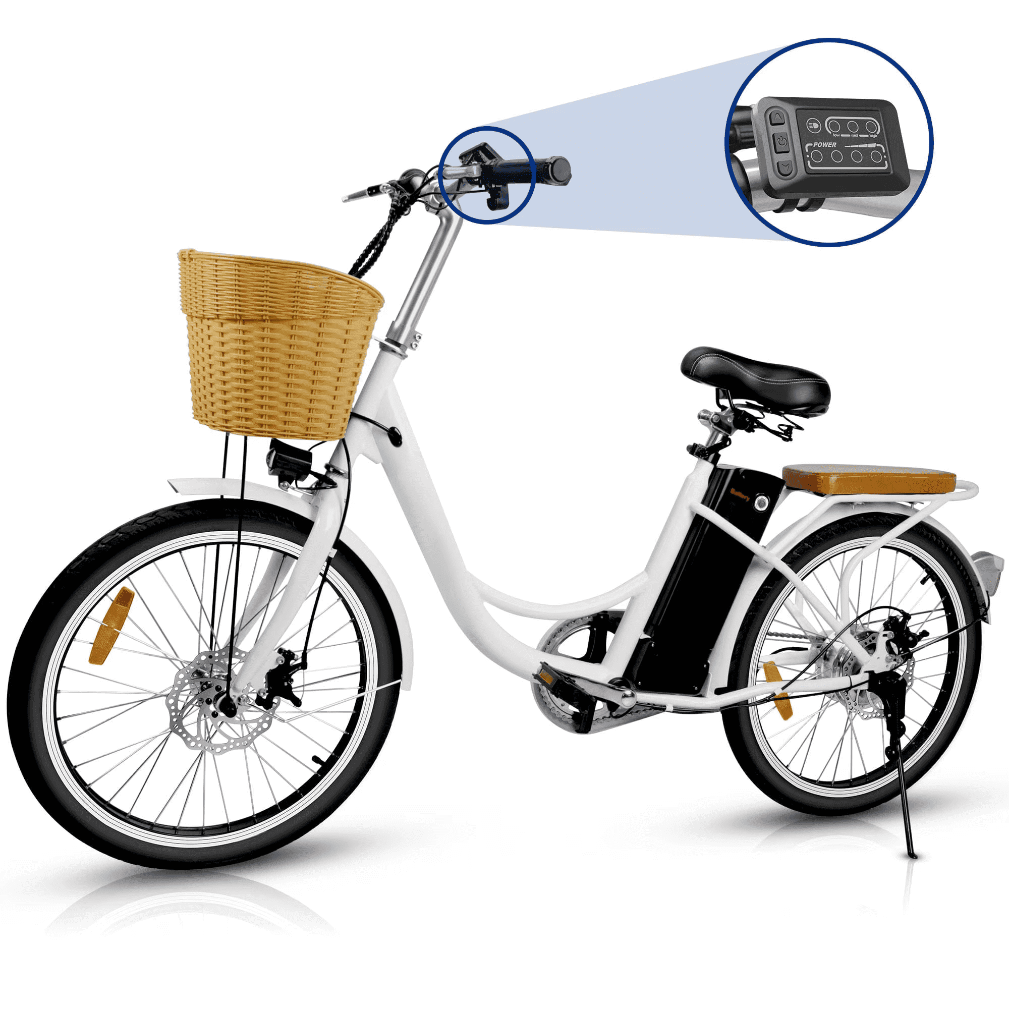FROSTYRIDER 500W Electric Bike for Adults,22" Tire,48V10A Lithium Battery,City E-Bike,UL2849