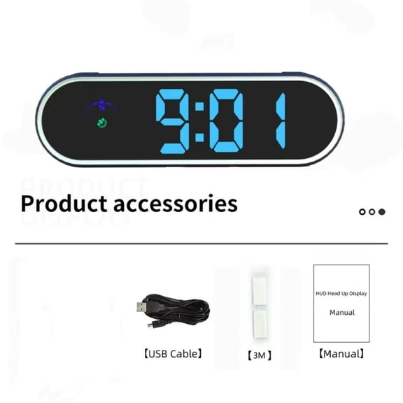 Gps Hud Rateometer Head Up Display Vehicle, Digital Fast Gauge with Kmh Mph Switchable, Guide and Clock, Standard Plug and Play Auto-Brightness for All Transports