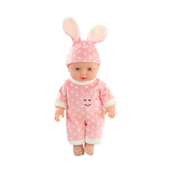 Gqtwoy 12 Inch Doll With Accessories Set, Soft Cuddly Doll, Can Make Sound, Nurturing Skills, Ideal Gift for Birthdays and Holidays, Lightweight and Multi-Functional