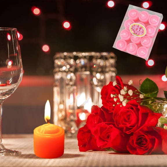 Gqtwoy 12Pcs Floating Tea Light Candles, Paraffin Mini Votive Candles, Smokeless Romantic Wedding Party Candles, Multi-Color Festival Home Decor Candles