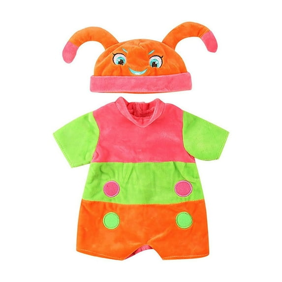 Gqtwoy 18-Inch Doll Clothes Set - Cute Cartoon Beetles Jumpsuit, Universal Fit for Reincarnation Dolls, Holiday Dress-Up & Gift Accessories
