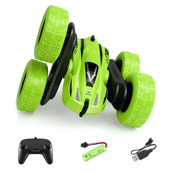 Gqtwoy 2.4G Mini Double-sided Stunt Car, Remote Control Car, 360 Degrees Rotating Drifting Climbing Car, Ideal for Indoor and Outdoor Racing, Great Gift for Ages 6+