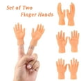 thumbnail image 1 of Gqtwoy 2 Pack Tiny Finger Hands,Flat Hand Style Mini Hand Puppet,Little Tiny Hand for Puppet Show,Party Favors,Games,Gag Performance,1 Left & 1 Right, 1 of 5