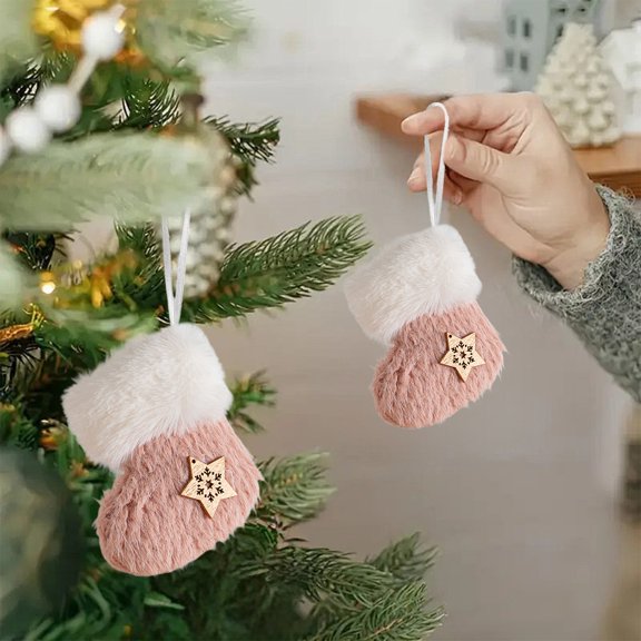 Gqtwoy 2Pcs Christmas Stocking Pendants, Festive Decorations, Winter Ambience, Unique Patterns, Elegant Home Decor, Holiday Ornaments, Stylish Christmas Accessories