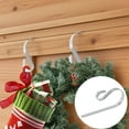thumbnail image 1 of Gqtwoy 2Pcs Metal Hooks, Christmas Socks Hooks, Versatile Metal Decoration, Sturdy Fireplace Hooks, Multi-Purpose Hanging Solution, Stylish Stocking Holders for Holiday Decor, 1 of 4