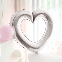Gqtwoy 33 Inch Large Hollow Balloons, Romantic Party Decorations, Glossy Helium Balloons, Perfect for Valentine's Day and Birthday Events, Flexible and Durable Design, Eye-Catching Photography Props