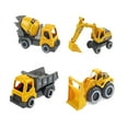 thumbnail image 1 of Gqtwoy 4-Piece Children's Engineering Vehicle Set, Excavator, Bulldozer, Dump Truck, Mixer Truck Toy, Sandpit Play, Role-Playing Vehicle for Kids, Beach and Yard Fun, 3+ Age, 1 of 6
