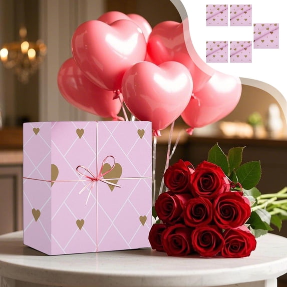 Gqtwoy 5Pcs Holiday Wrapping Paper, Christmas Gift Wrap, Festive Gift Packaging, Eco-Friendly Paper, Perfect for Bouquets, Books, and Special Occasions