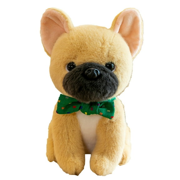 Gqtwoy 8-Inch Plush Toy Dog – Realistic Stuffed Puppy Toy for Kids, Soft Cuddly Dog Plushie, Ideal Birthday Gift for Boys and Girls, Adorable Simulation Pet, Available in Black, Beige, Yellow