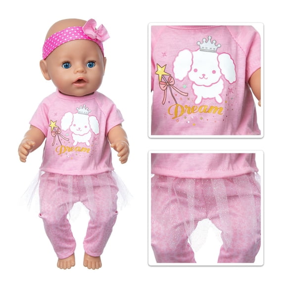 Gqtwoy Animals Cartoons Short Sleeve Pajamas For 18 Inch Dolls, Doll Clothing Set, Doll Wardrobe, Themed Photography Outfit, Versatile Doll Accessories, Cute Doll PJs, Fabric Sleepwear