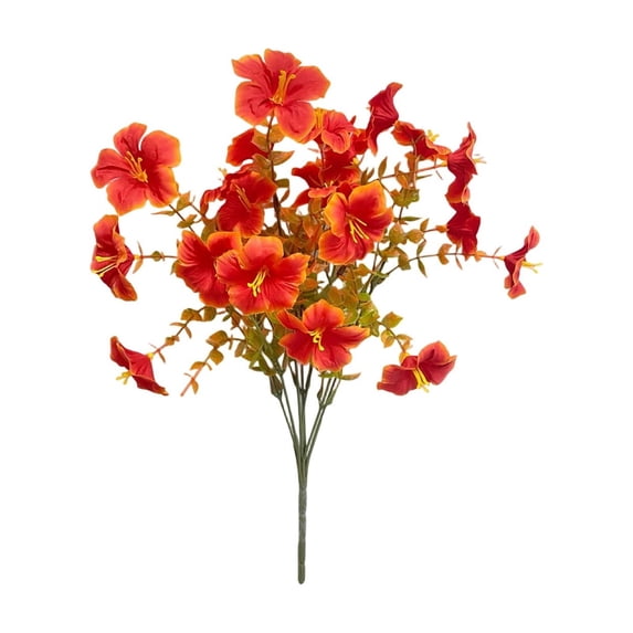 Gqtwoy Artificial Fall Silk Flowers Bouquet, Realistic Fake Floral Stems, Faux Fall Blooms for Vase Fillers, Halloween Thanksgiving Decor, Mixed Stems for Home Decoration