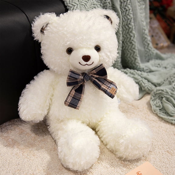 Gqtwoy Bowtie Bear, Plush Huggable Bear Toy, Comforting Companion Doll, Stress Relief Toy, Birthday Gifts, Christmas Gifts, Soft Plush Toy for All Ages